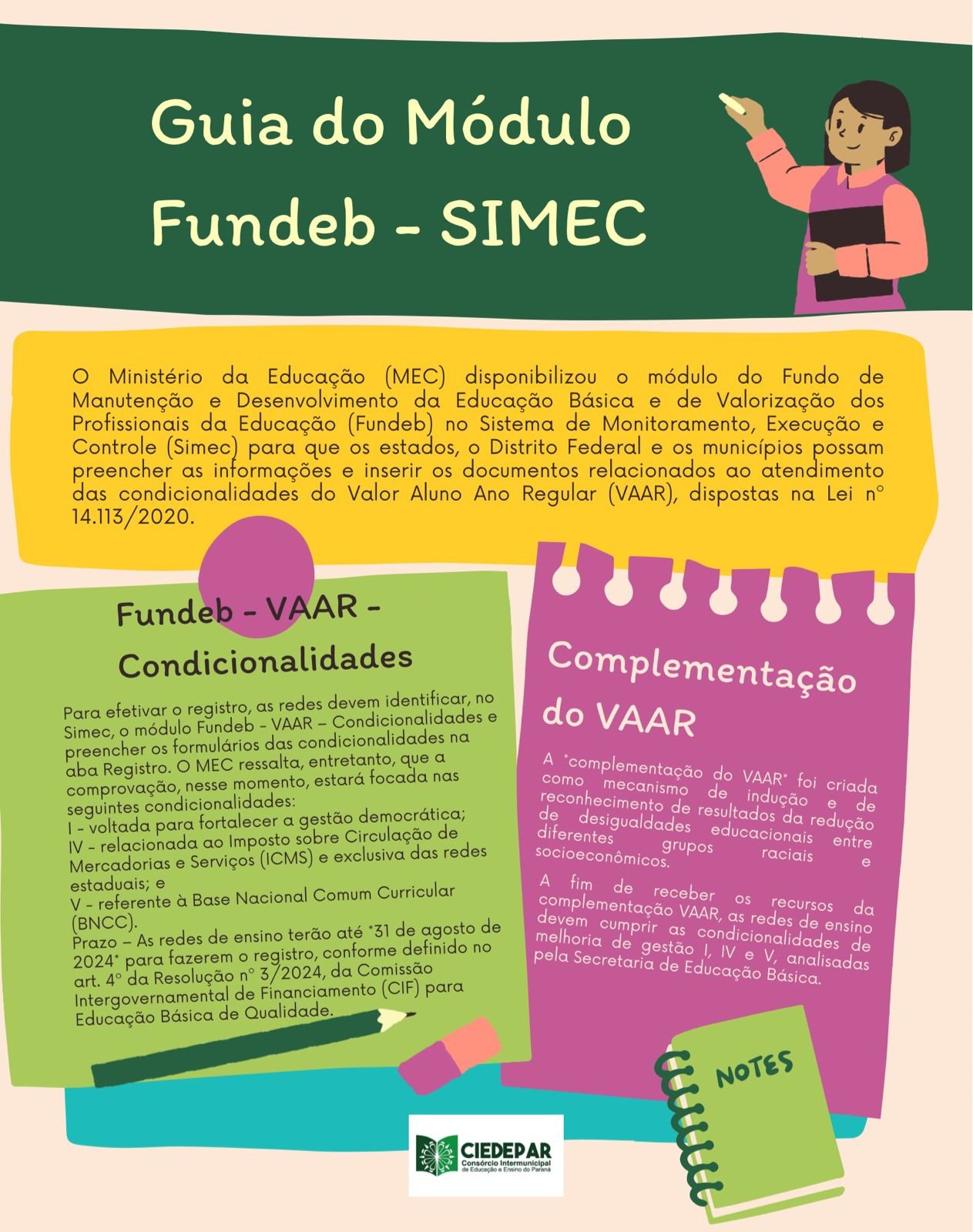O Ministério Da Educação (Mec) Disponibilizou O Módulo Do Fundeb No Sistema De Monitoramento, Execusão E Controle (Simec)