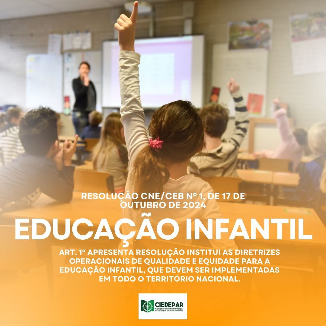 Nova Resolução institui as Diretrizes Operacionais de Qualidade e Equidade para a Educação Infantil