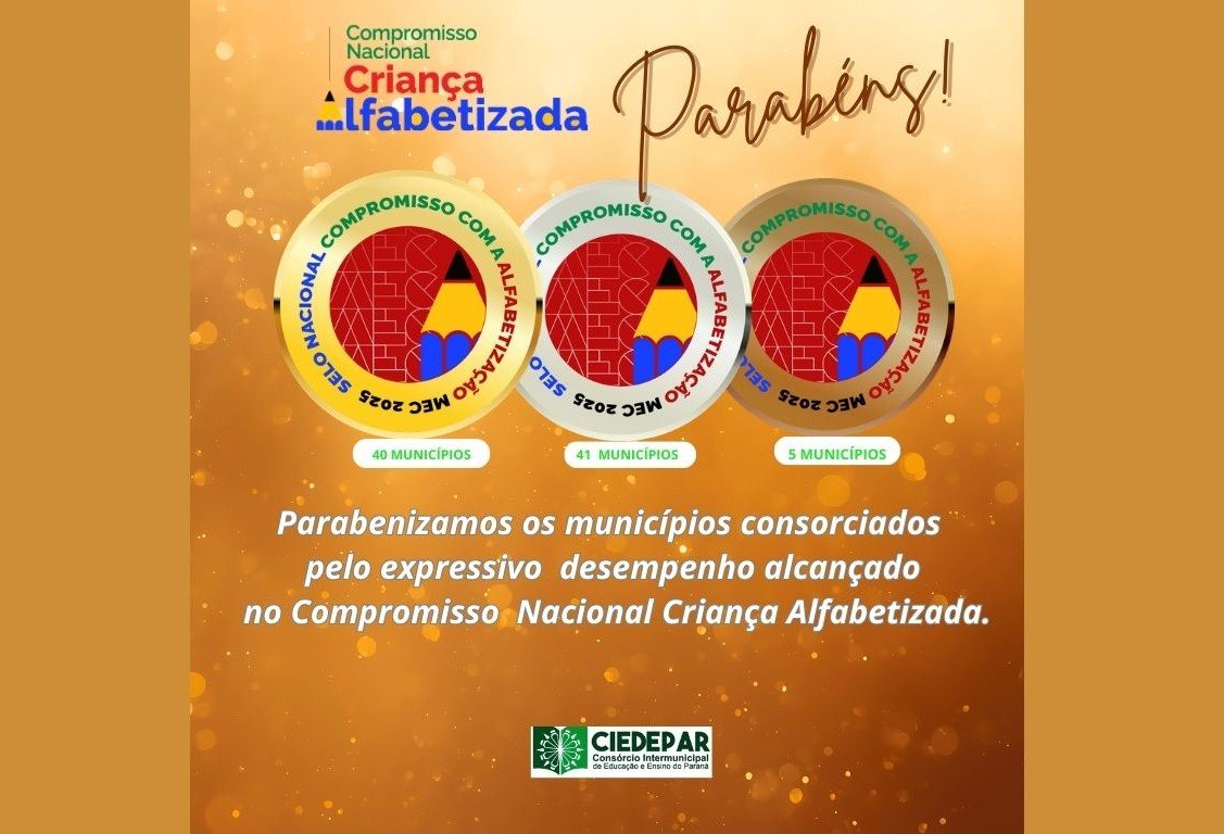Nota de Parabenização - Selo Nacional Compromisso com a Alfabetização 2025