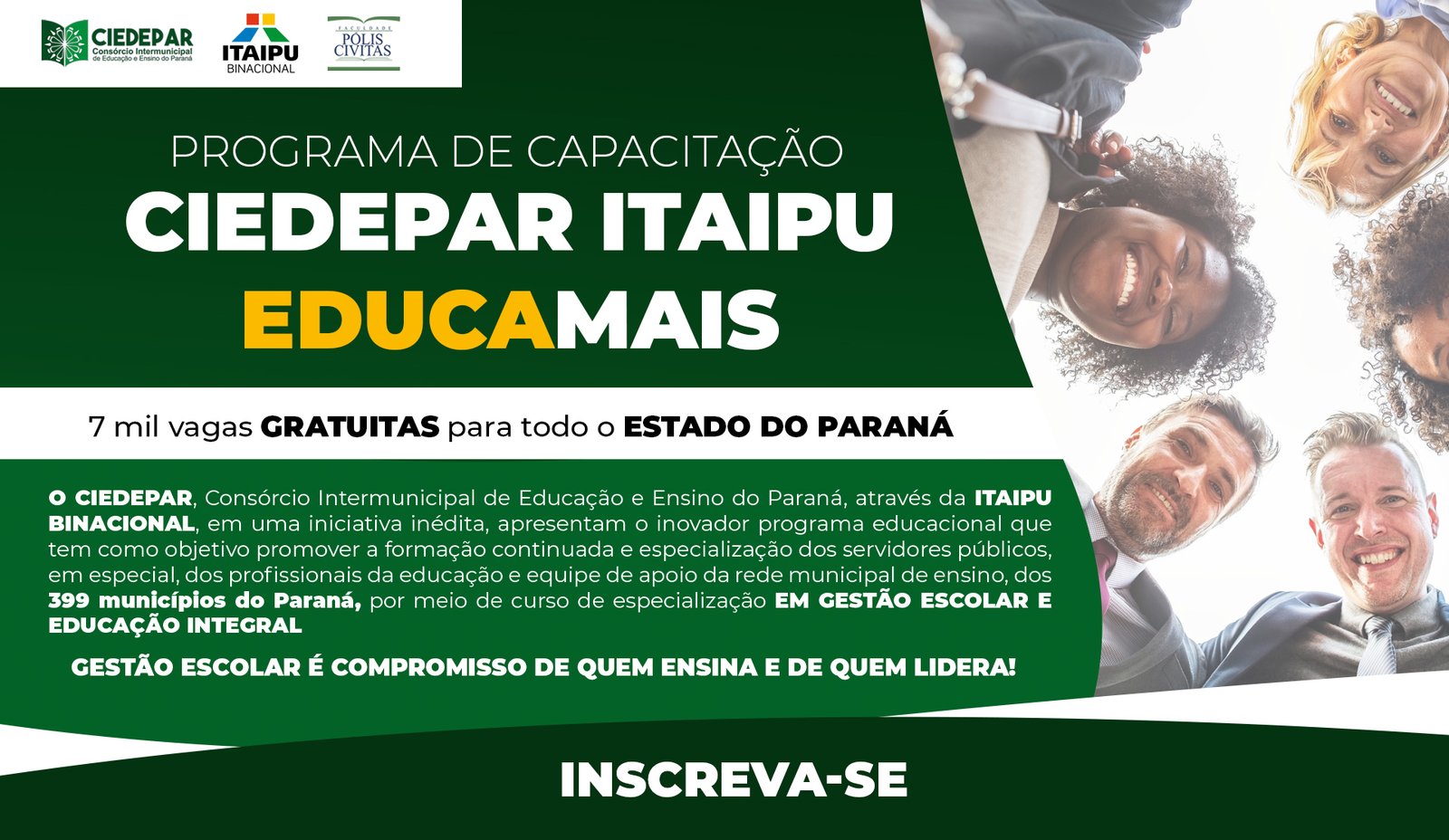 CIEDEPAR abre inscrições do Programa EducaMais