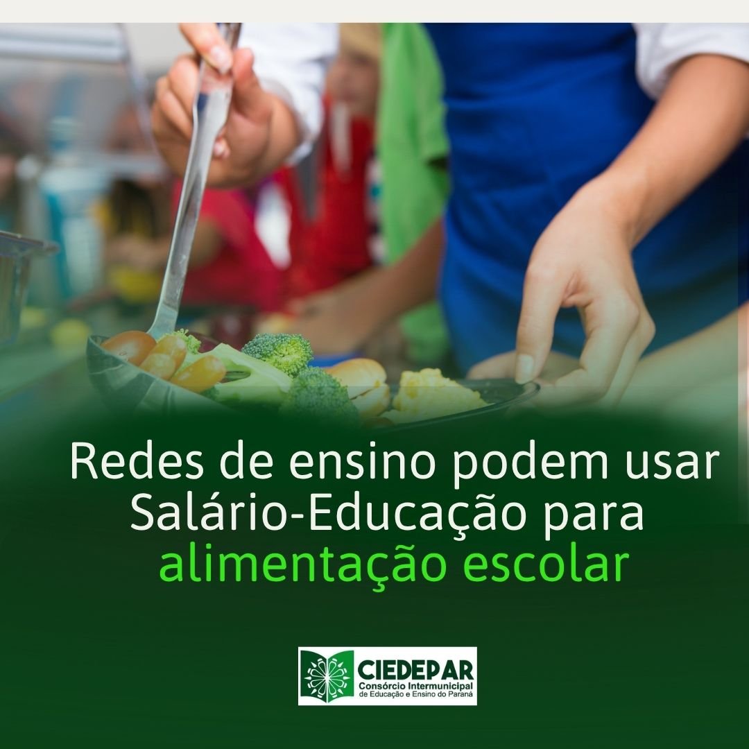 Redes de ensino podem usar Salário-Educação para alimentação escolar